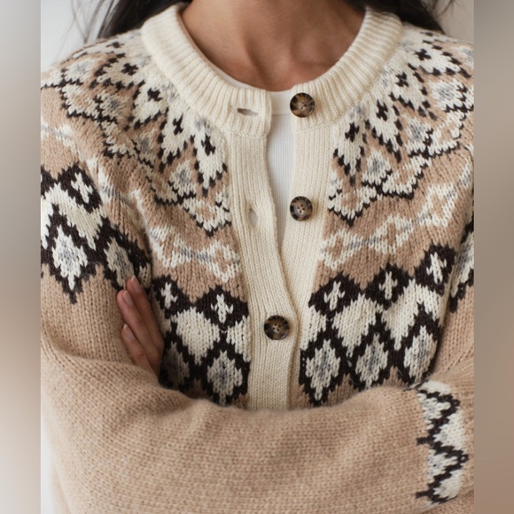 Marine Layer Fiorella Fairisle Cardigan NWOT - Picture 5 of 8